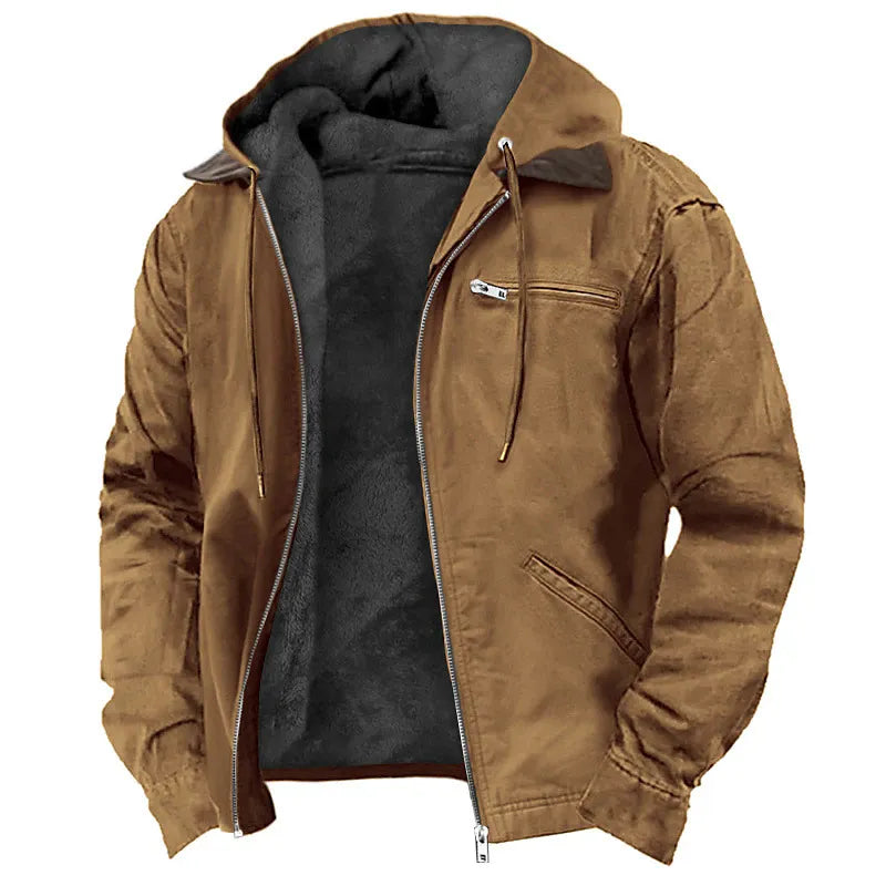 Gideon | Fleece-Lined Hooded Utility Jacket