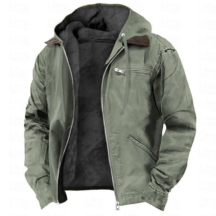 Gideon | Fleece-Lined Hooded Utility Jacket
