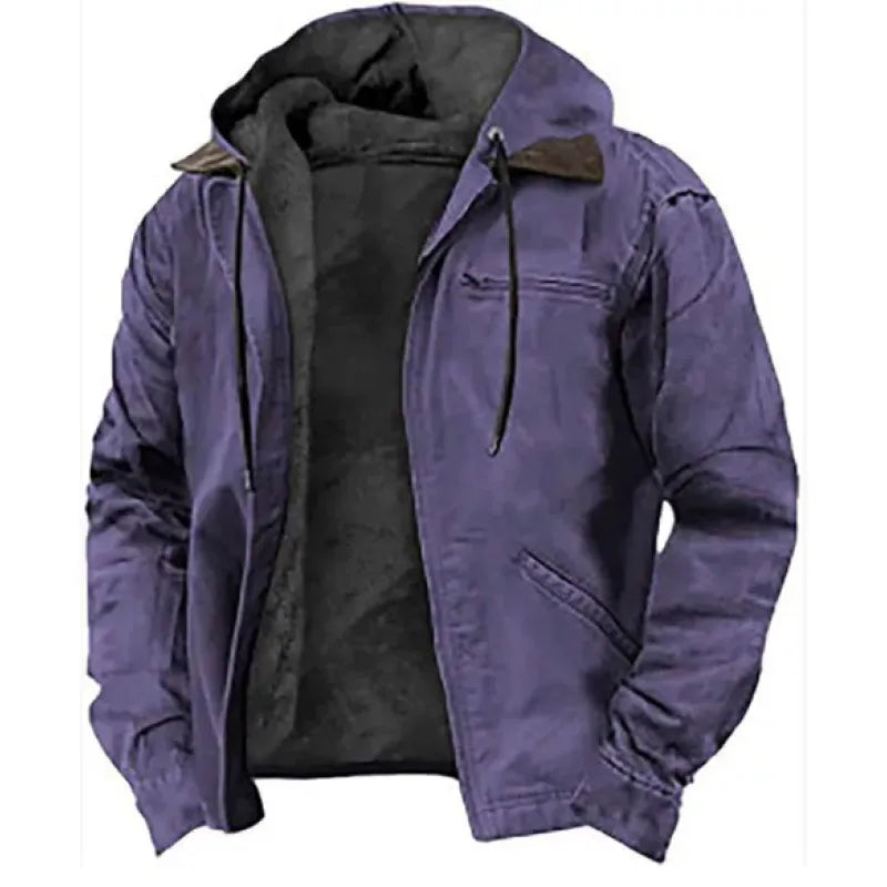Gideon | Fleece-Lined Hooded Utility Jacket