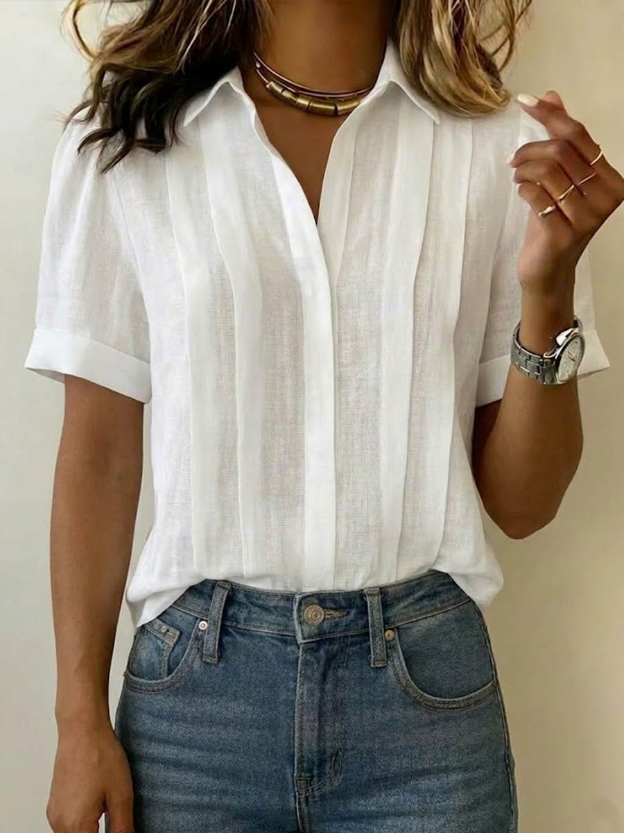 Maren | Refined Short-Sleeve Blouse