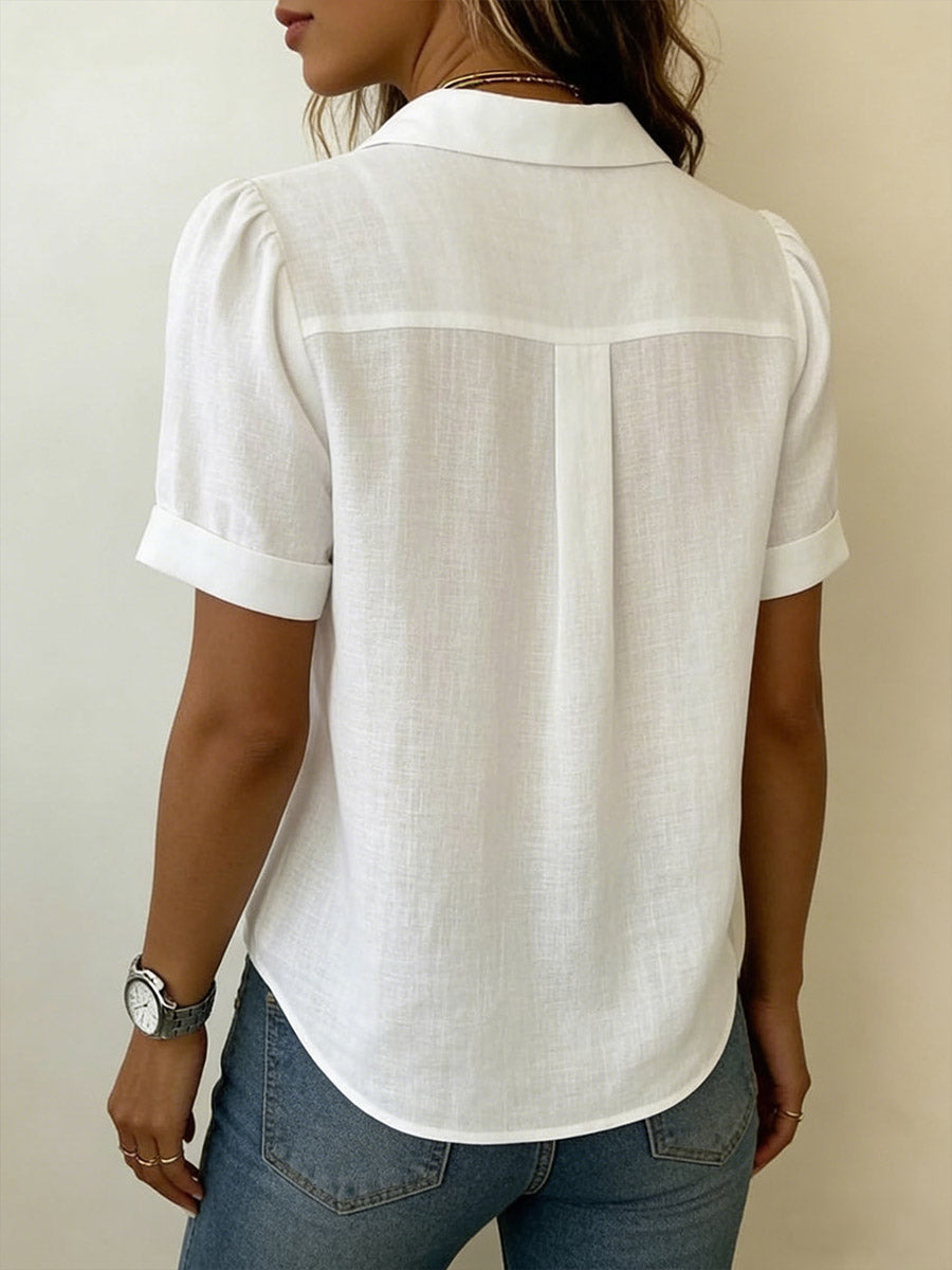 Maren | Refined Short-Sleeve Blouse