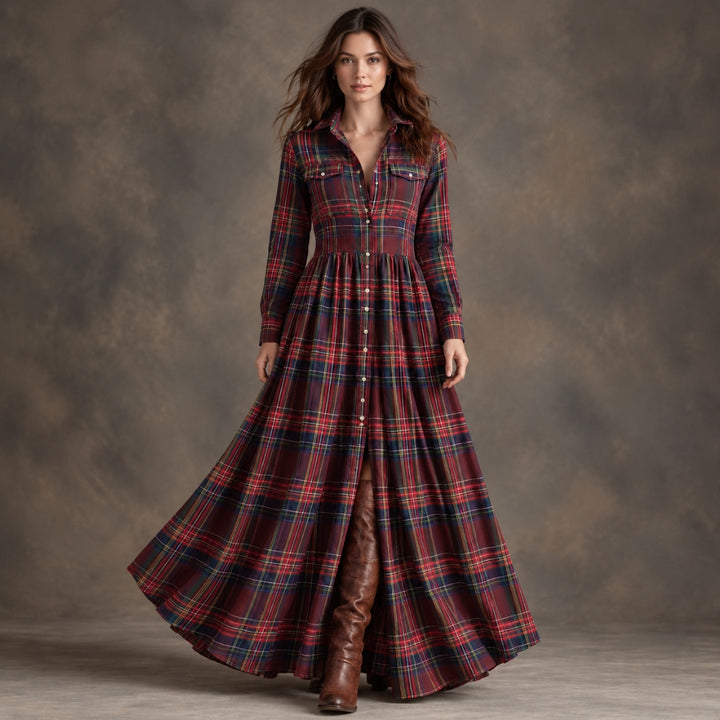 Lauren | Classic Belted Button-Up Shirt Dress