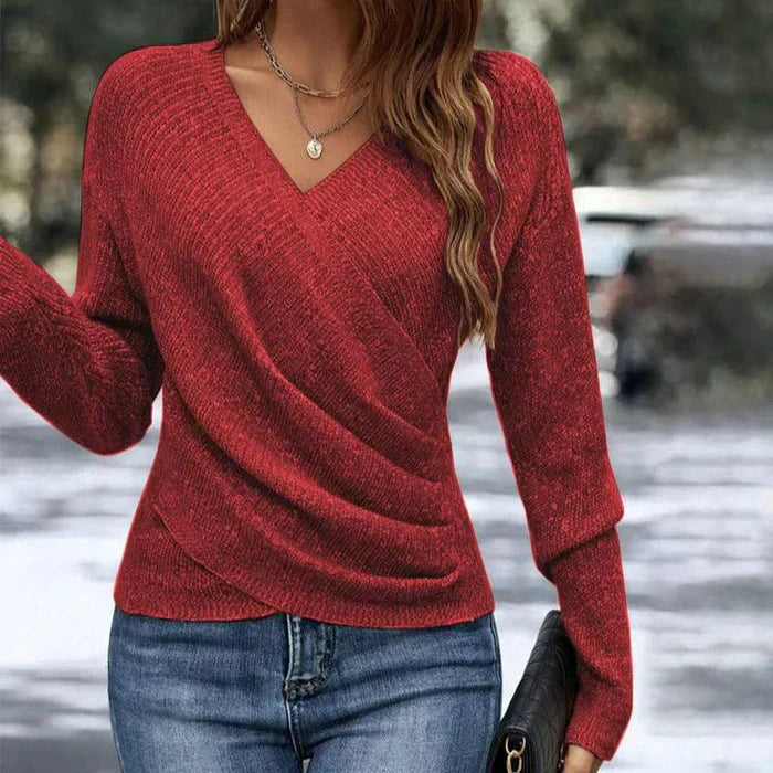 Ingrid | Draped Wrap-Front Top