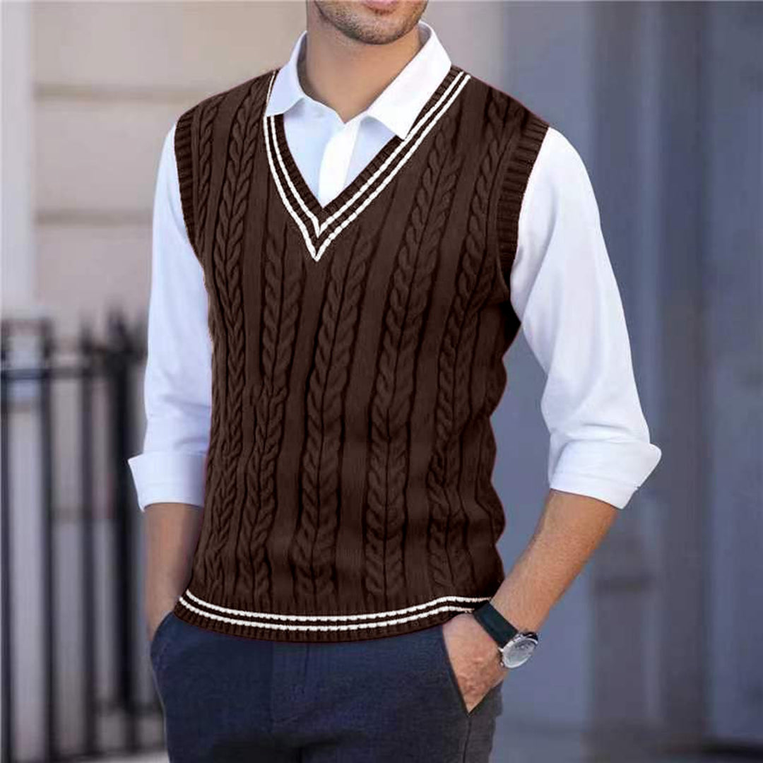 Gideon | Cable-Knit V-Neck Jumper Vest