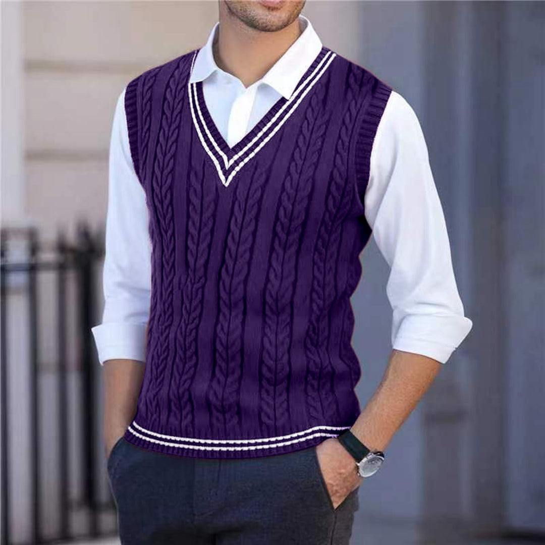 Gideon | Cable-Knit V-Neck Jumper Vest