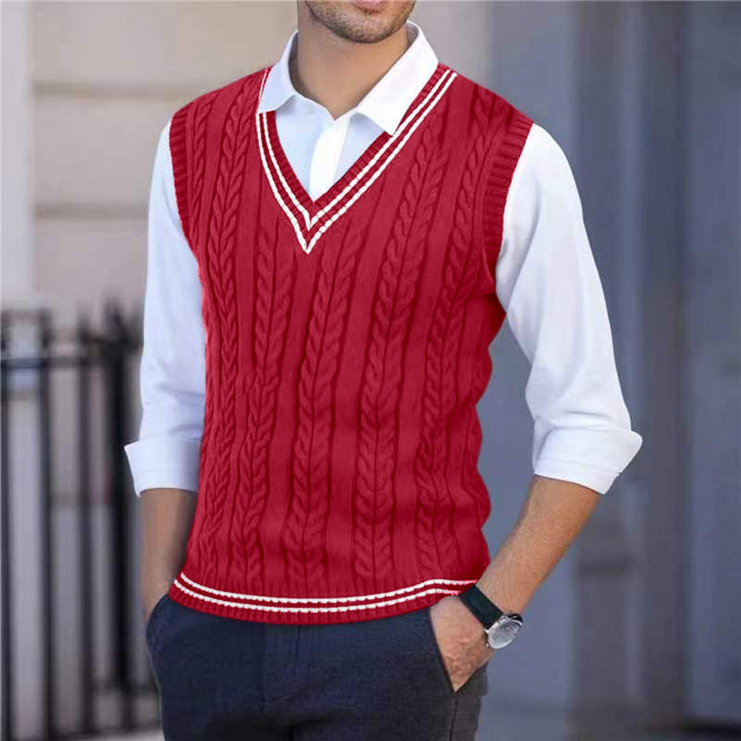 Gideon | Cable-Knit V-Neck Jumper Vest