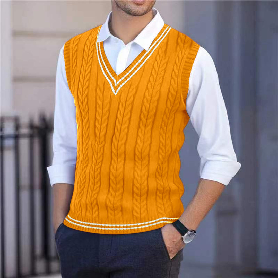 Gideon | Cable-Knit V-Neck Jumper Vest