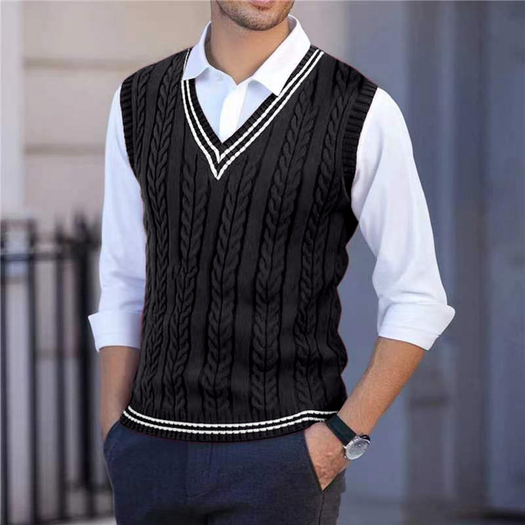 Gideon | Cable-Knit V-Neck Jumper Vest