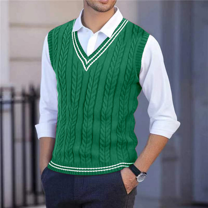 Gideon | Cable-Knit V-Neck Jumper Vest