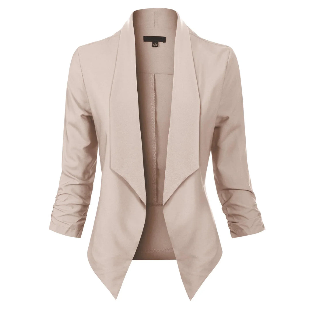 Penelope | Open-Front Draped Blazer