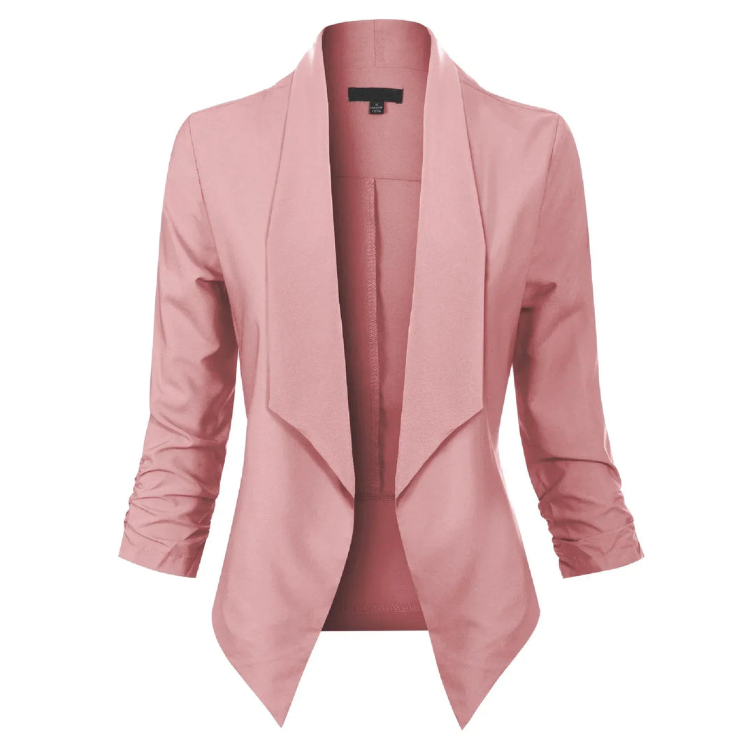 Penelope | Open-Front Draped Blazer