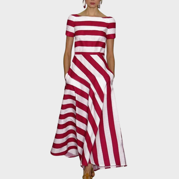 Evangeline | Flowing Striped Maxi Dress