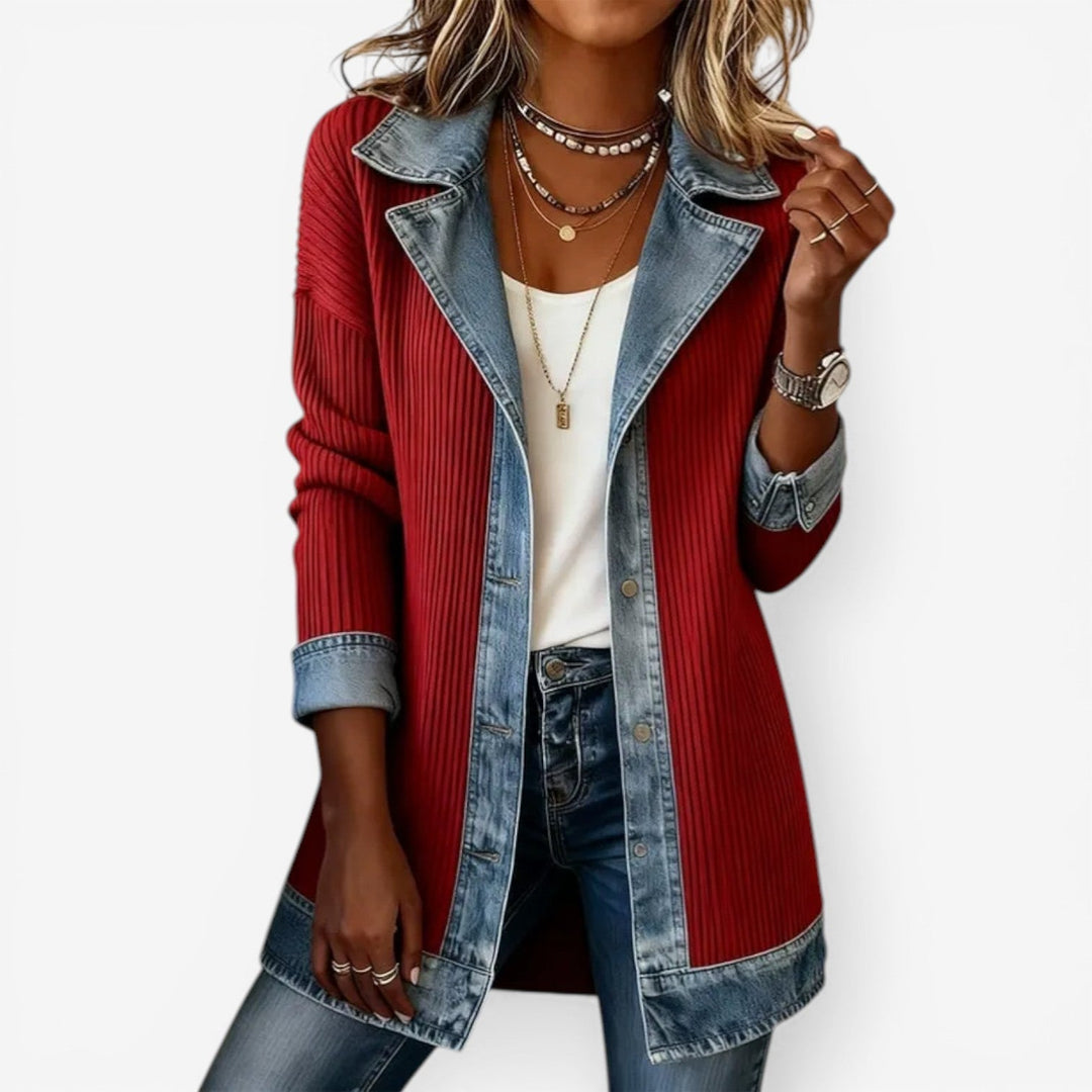 Bethany | Elegant Layered Collar Button Jacket