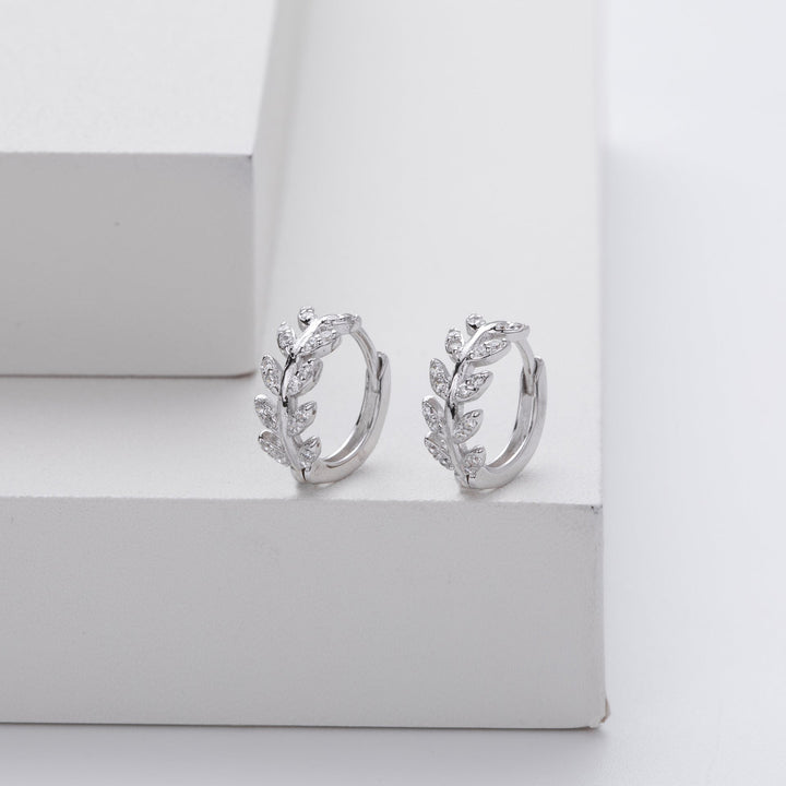 Diana | Elegant Silver and Gold Leaf Earrings