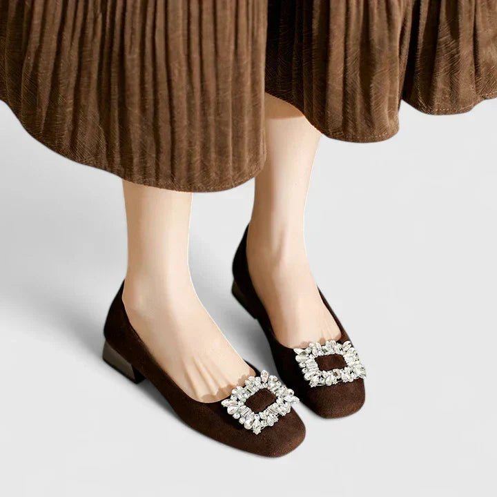 Juliana | Orthopedic Sparkling Buckle Heels