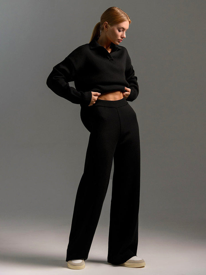 Josie | Relaxed Collared Two-Piece Set