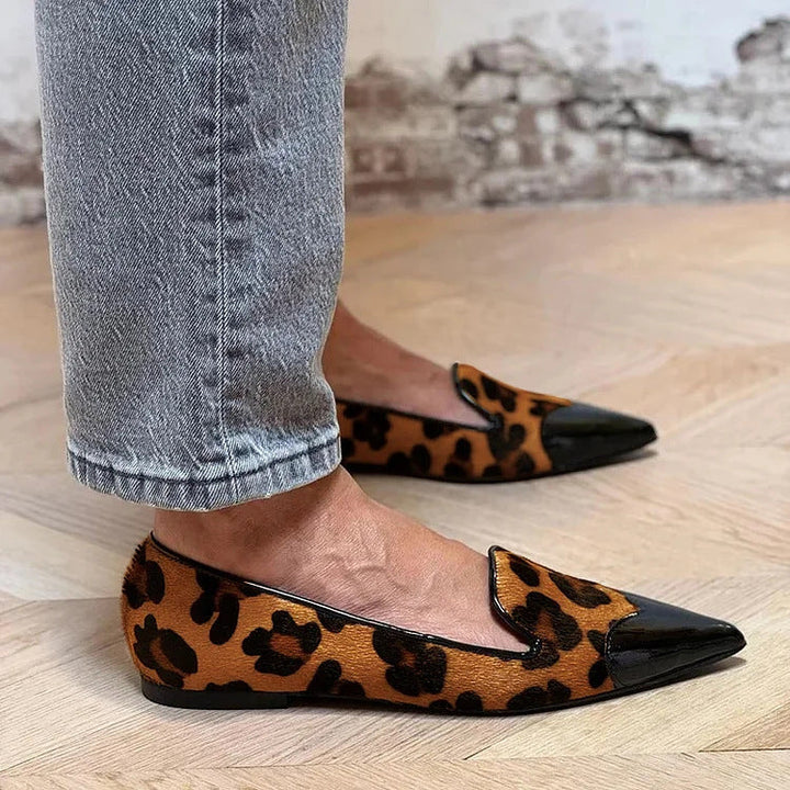 Riley | Refined Animal Print Ballet Pointed Flats