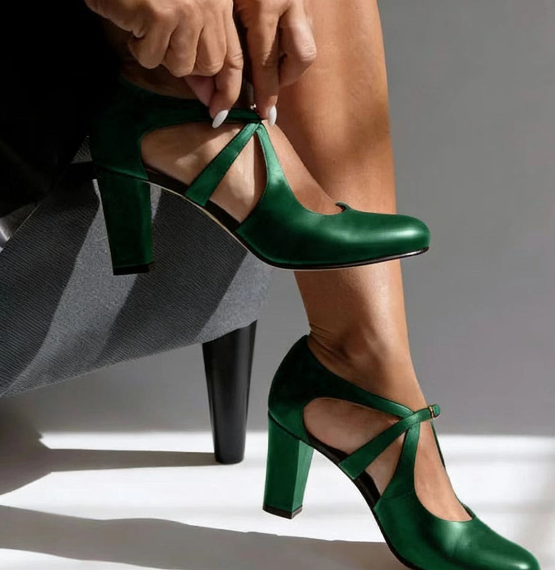 Raina | Elegant Comfort Strap Heels