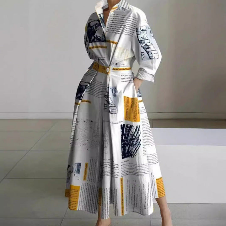 Alora | Elegant Front Wrap Collared Maxi Dress