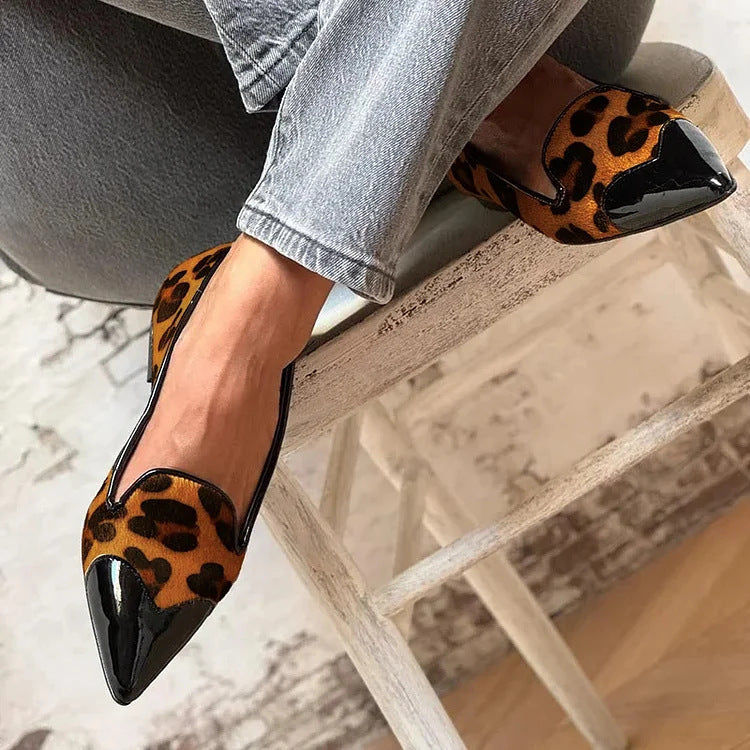 Riley | Refined Animal Print Ballet Pointed Flats