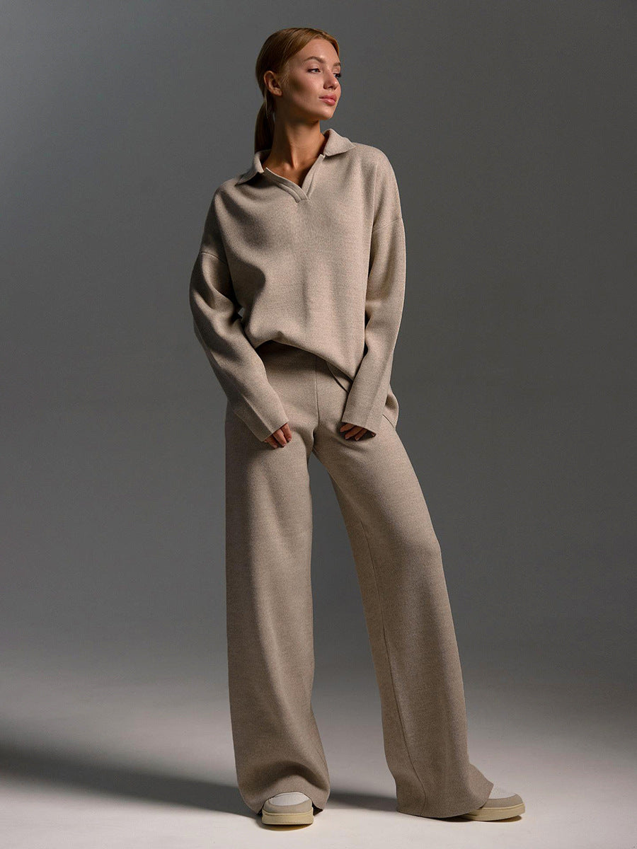 Josie | Relaxed Collared Two-Piece Set