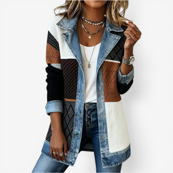 Bethany | Elegant Layered Collar Button Jacket