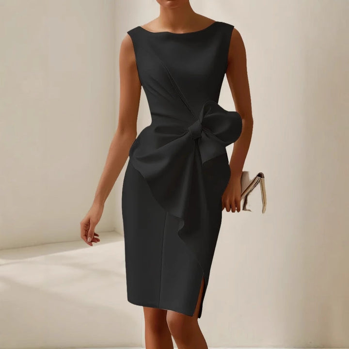 Jane | Stylish Sleeveless Ribbon Waist Dress