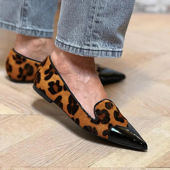 Riley | Refined Animal Print Ballet Pointed Flats