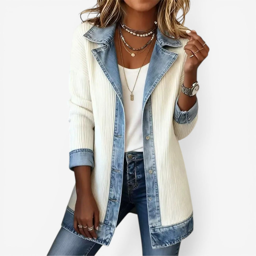 Bethany | Elegant Layered Collar Button Jacket