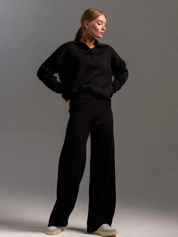Josie | Relaxed Collared Two-Piece Set
