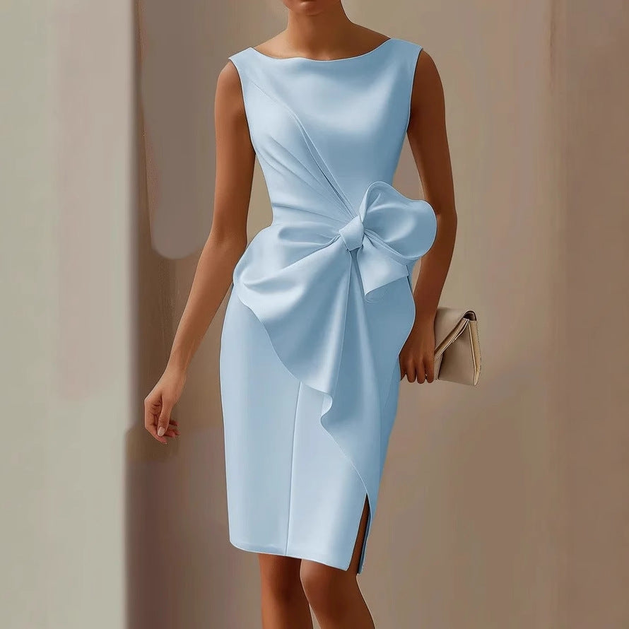 Jane | Stylish Sleeveless Ribbon Waist Dress
