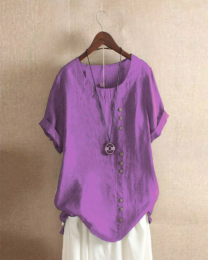 Olivia | Effortless Button Detail Summer Blouse