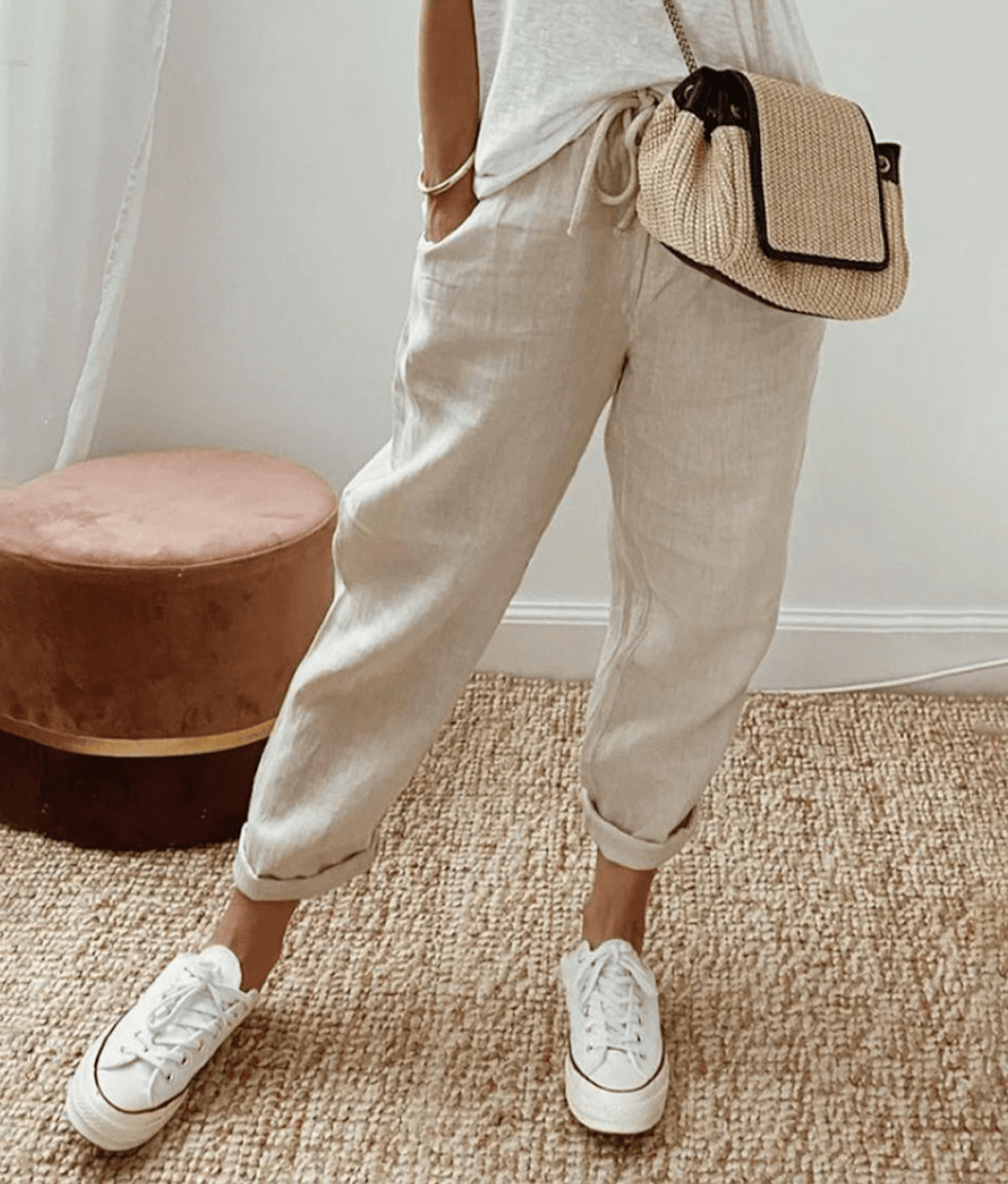 Leonora | Casual Everyday Printed Lace Trousers