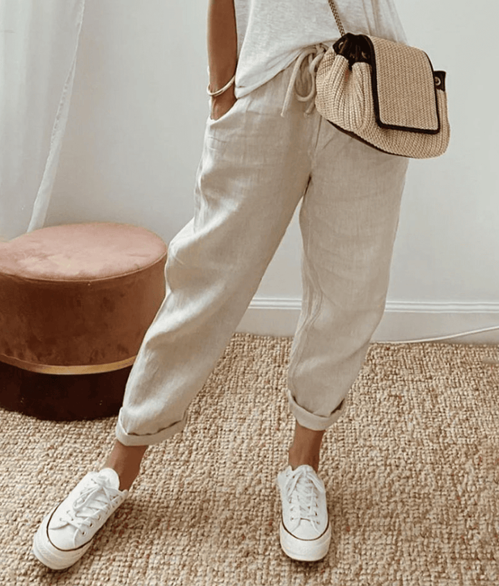Leonora | Casual Everyday Printed Lace Trousers