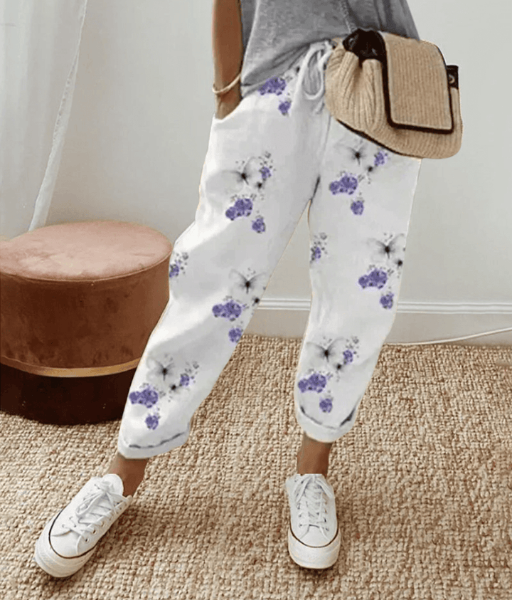 Leonora | Casual Everyday Printed Lace Trousers