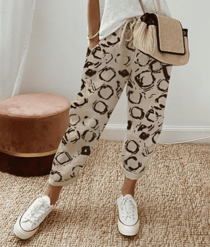 Leonora | Casual Everyday Printed Lace Trousers