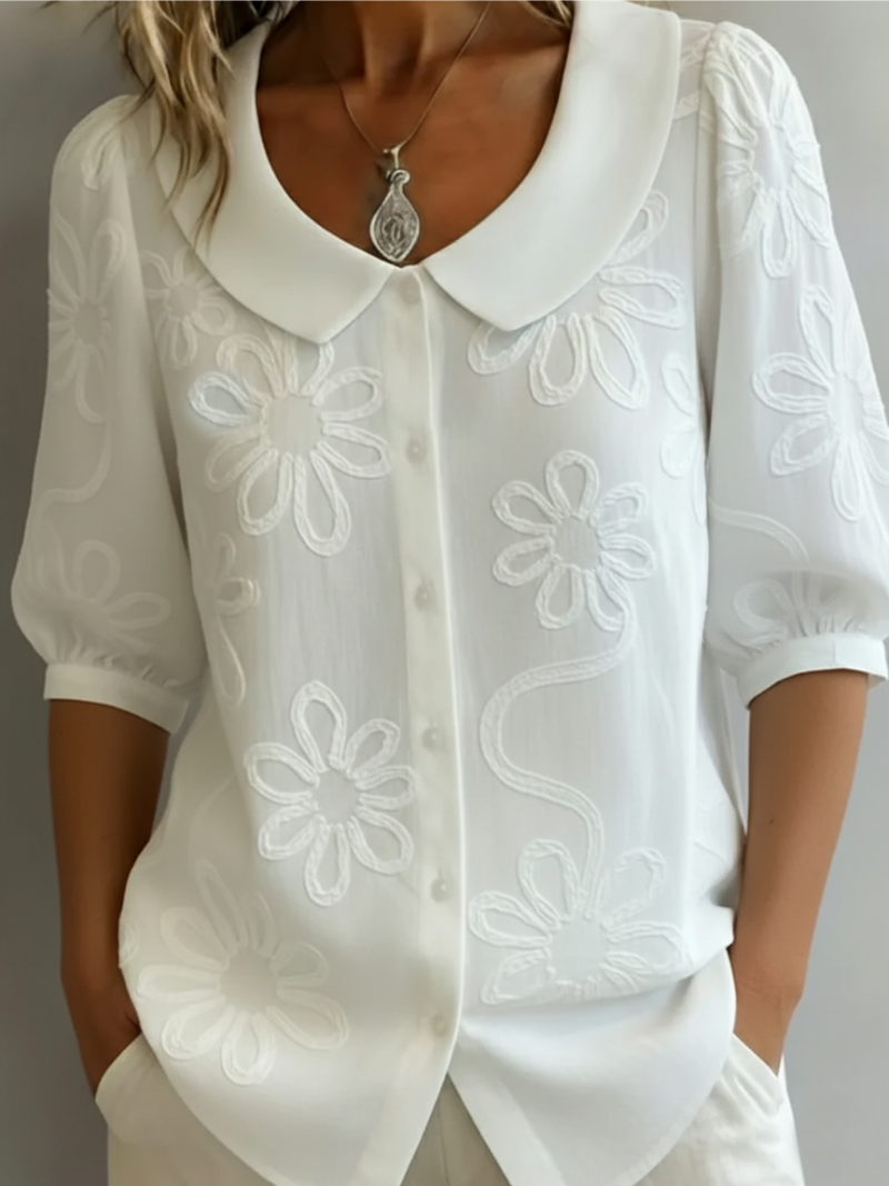 Alyssa | Stylish Embroidered Floral Blouse