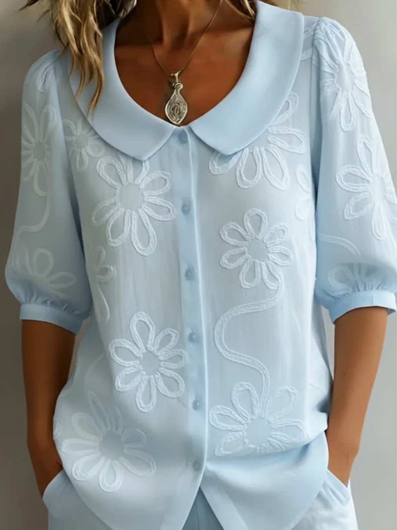 Alyssa | Stylish Embroidered Floral Blouse