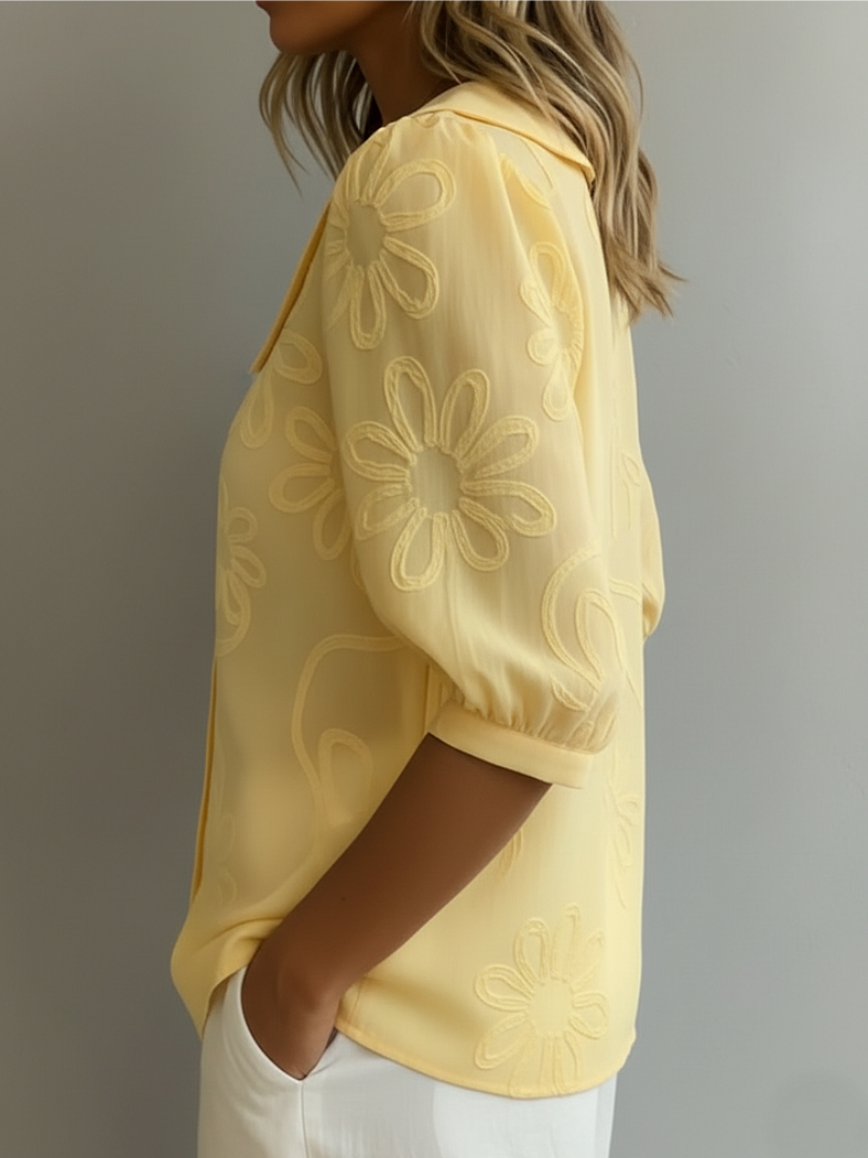 Alyssa | Stylish Embroidered Floral Blouse