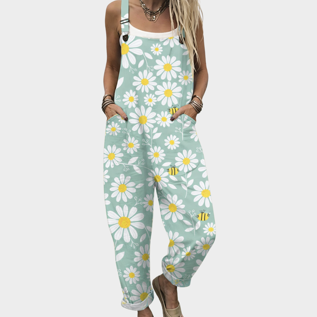Priscilla | Casual Floral Art Jumpsuit