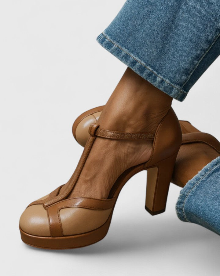 Nadia | Sophisticated Retro Close Toe Heels
