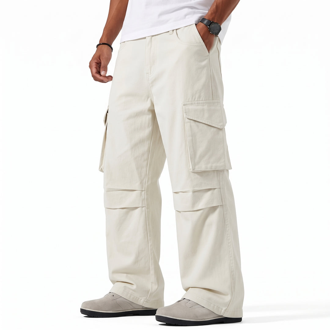 Rowan | Relaxed Wide-Leg Cargo Trousers