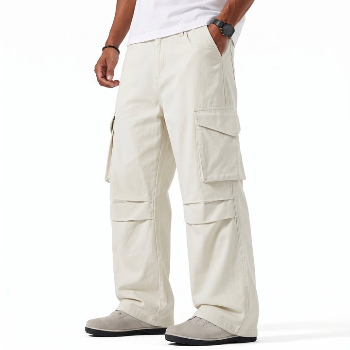 Rowan | Relaxed Wide-Leg Cargo Trousers