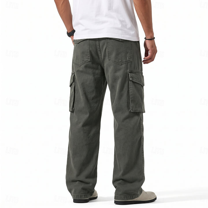 Rowan | Relaxed Wide-Leg Cargo Trousers