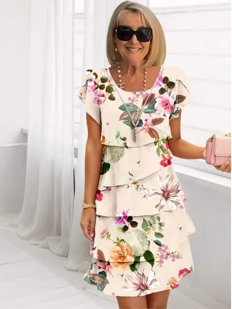 Helena | Stylish Layered Ruffle Dress