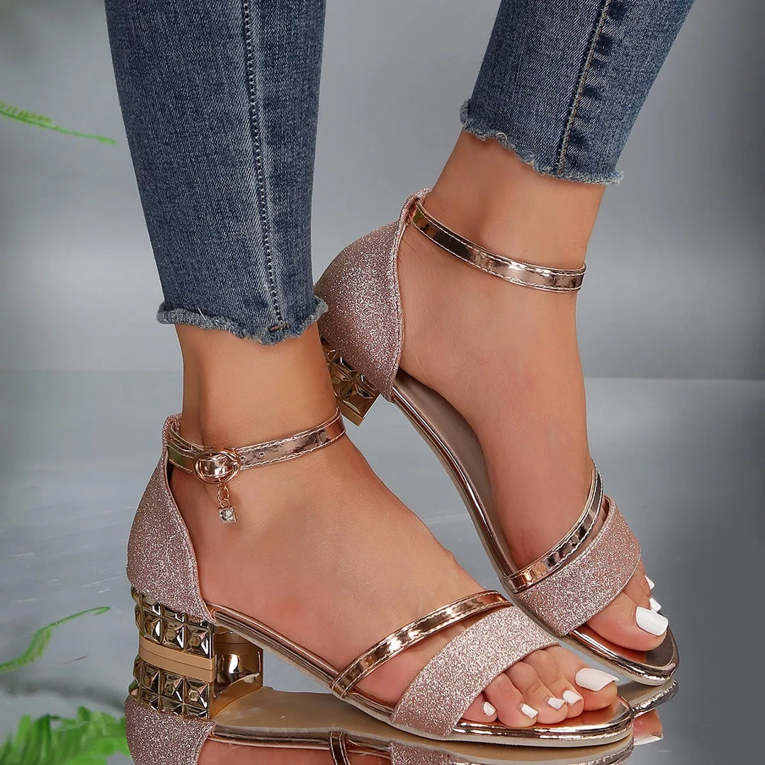 Regina | Elegant Block-Heel Sandals