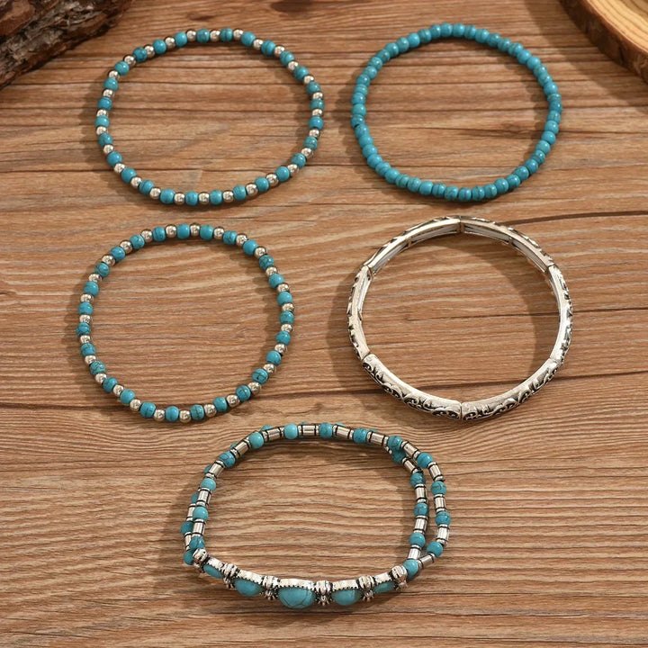 Pauline | Stylish Boho Turquoise Beads Bracelets