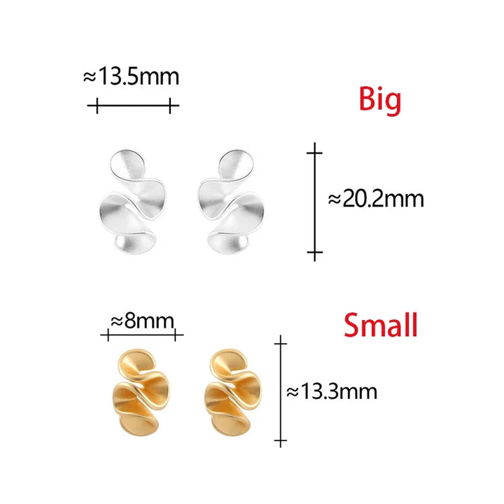 Susan | Stylish Flowy Gold and Silver Earrings