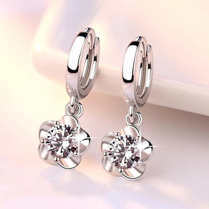 Bethany | Elegant Round and White Zircon Earrings