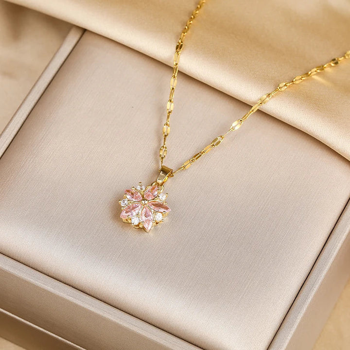 Sandra | Elegant Sakura Rose Necklace